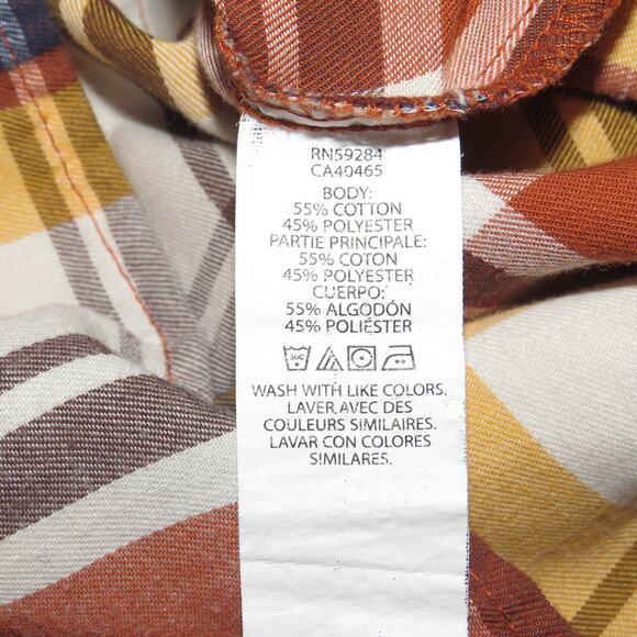 The Children’s Place Brown Plaid Print Tie Front Girls Long Sleeve Shirt - Picture 6 of 6